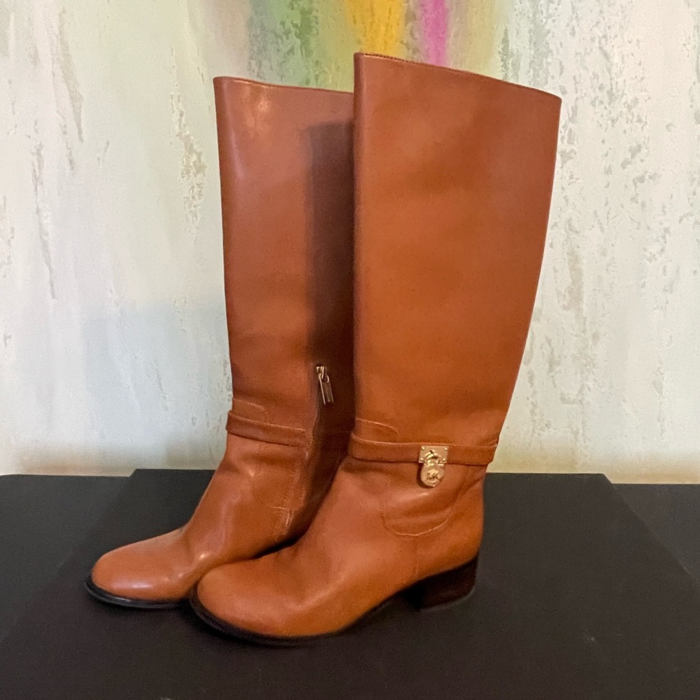 Michael Kors Tan Leather Riding boots